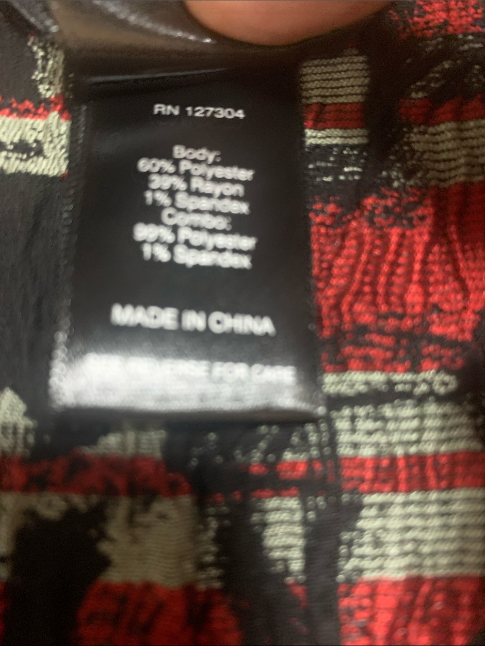 Ali Miles Red Black Jacquard Lagenlook Jacket Size XL Petite - Picture 4 of 5